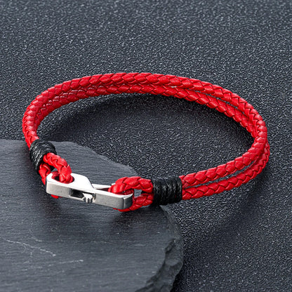 Leather Cord Bracelet – 3 mm, Square Magnetic Clasp