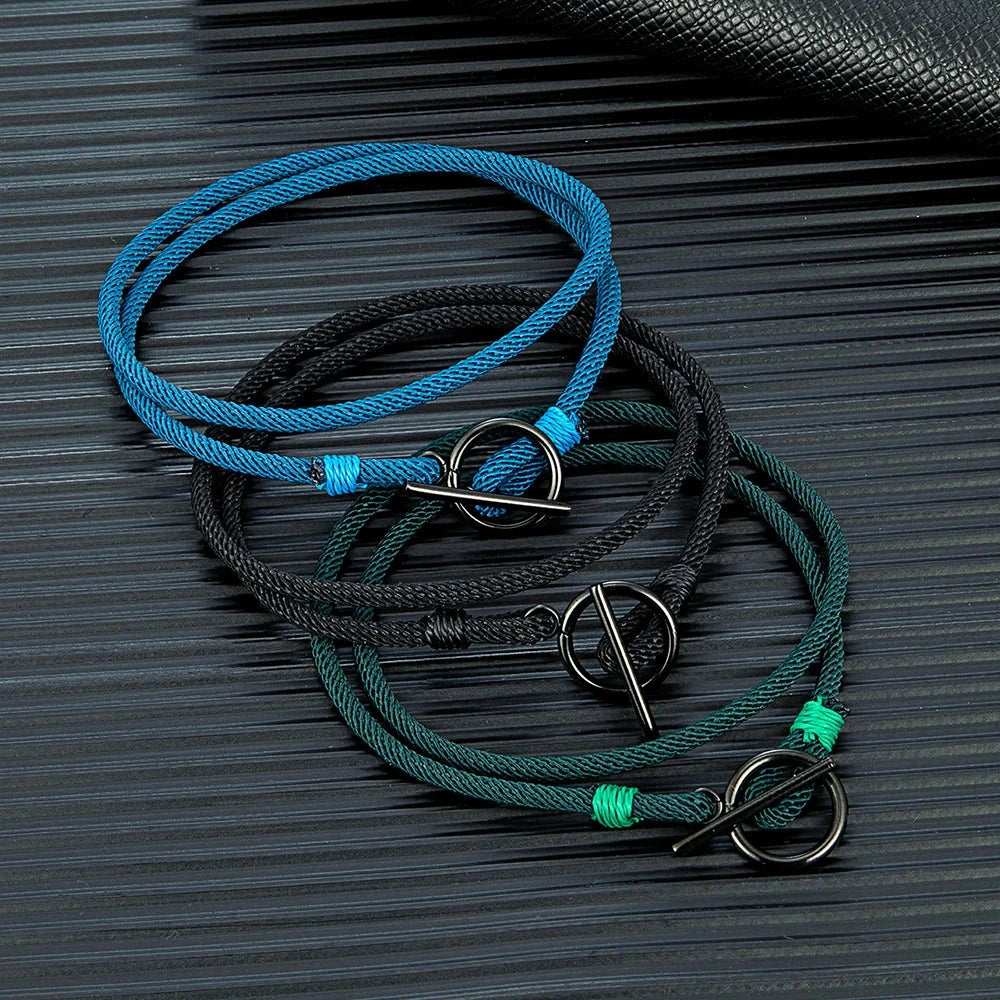 Stylish Rope Bracelet Nautical Design with Stainless Steel OT Buckle deideas