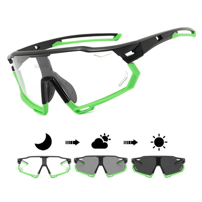 Photochromic Cycling Sunglasses - UV400, 152mm Wide