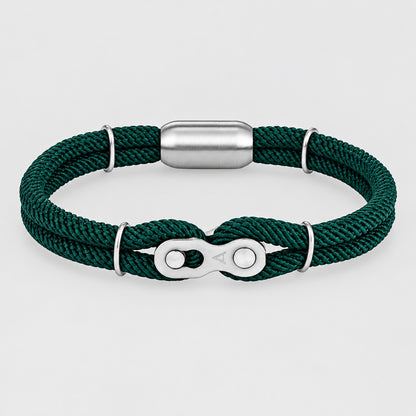 Biker Chain Magnetic Bracelet Rugged Rope & Rock Style deideas