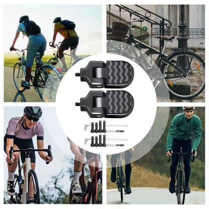 Folding rear pedals for bicycles Aluminum alloy non-slip footrests with quick release deideas