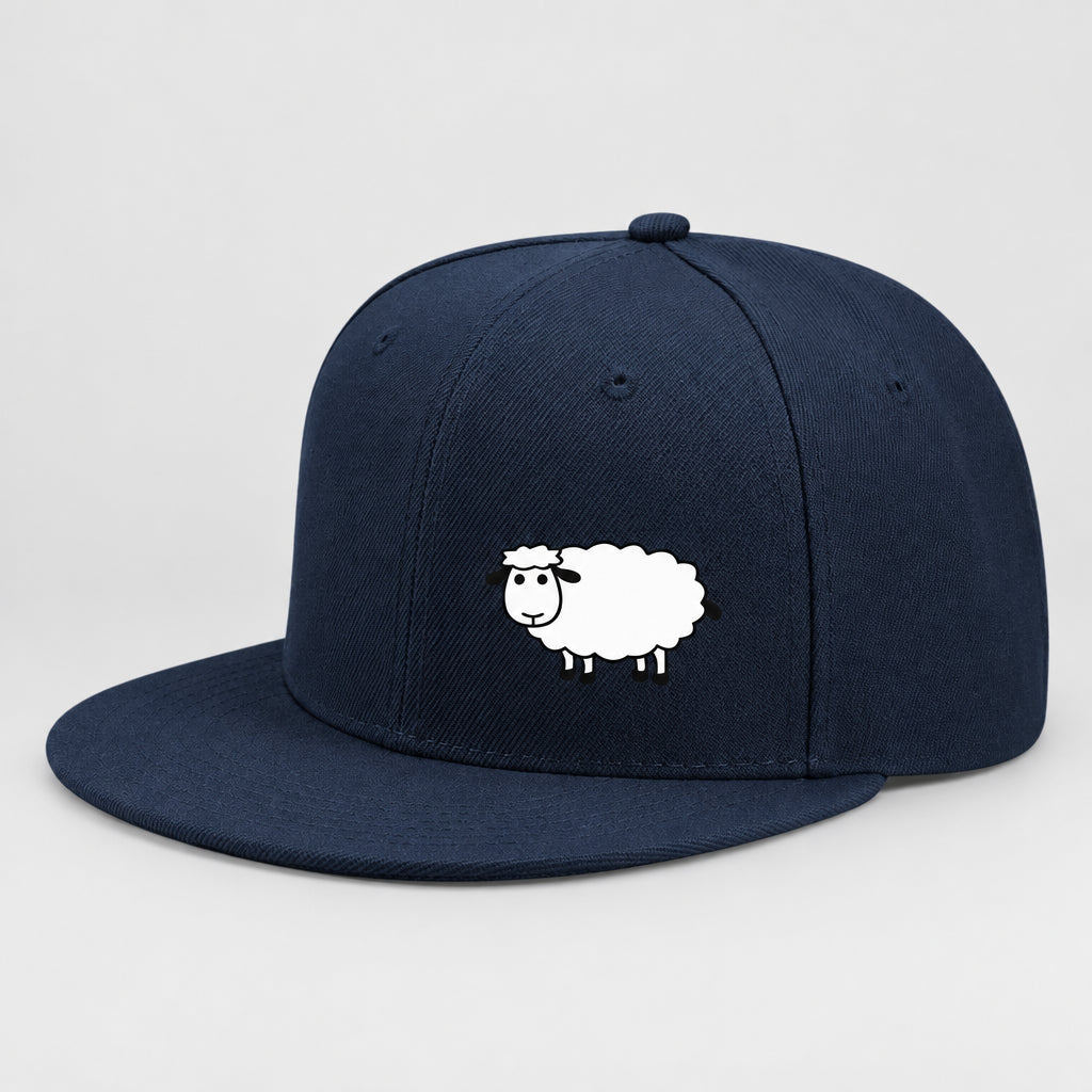Sheep Graphic Baseball Cap – Adjustable Flat Brim Hat
