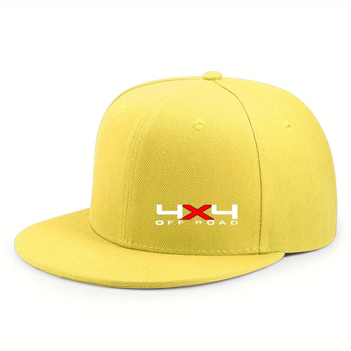 Solid Color Snapback Hat Flat Brim, Adjustable, Unisex