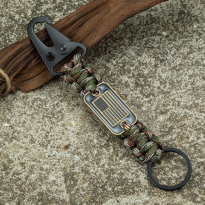 Freedom Clip USA Flag Paracord Keychain deideas
