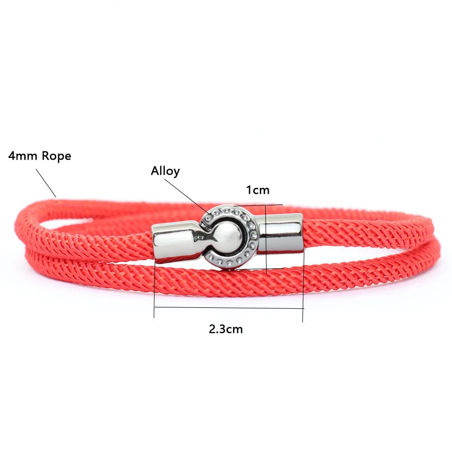 Simple Style Men Rope Bracelet Magnet Buckle Bilayer Outdoor Sports Nautical Braslet Pulseras Para Hombre Perfect Gift For Him deideas