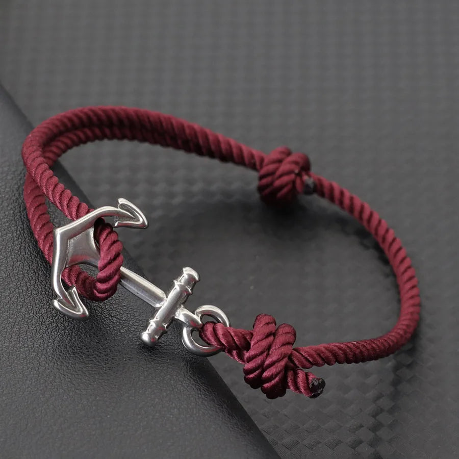 Anchor Rope Bracelet – Adjustable, 3 mm, 7 Colors