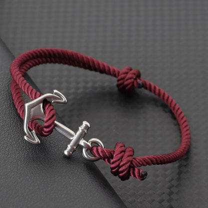 Anchor Rope Bracelet – Adjustable, 3 mm, 7 Colors