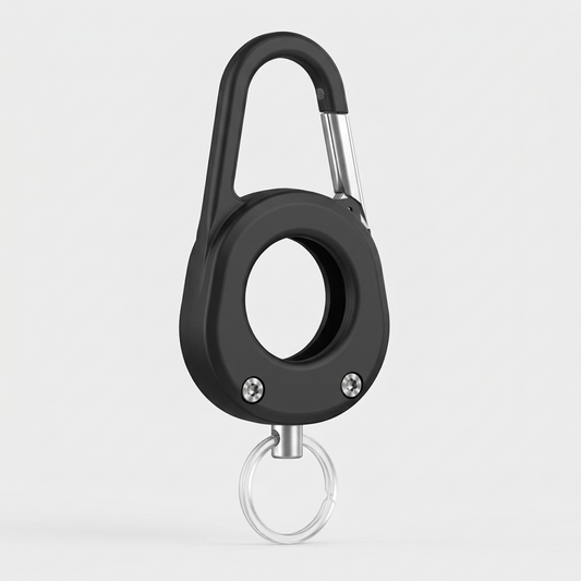 AirTag Holder – Screw-On Case, Clip & Key Ring, 2 Colors