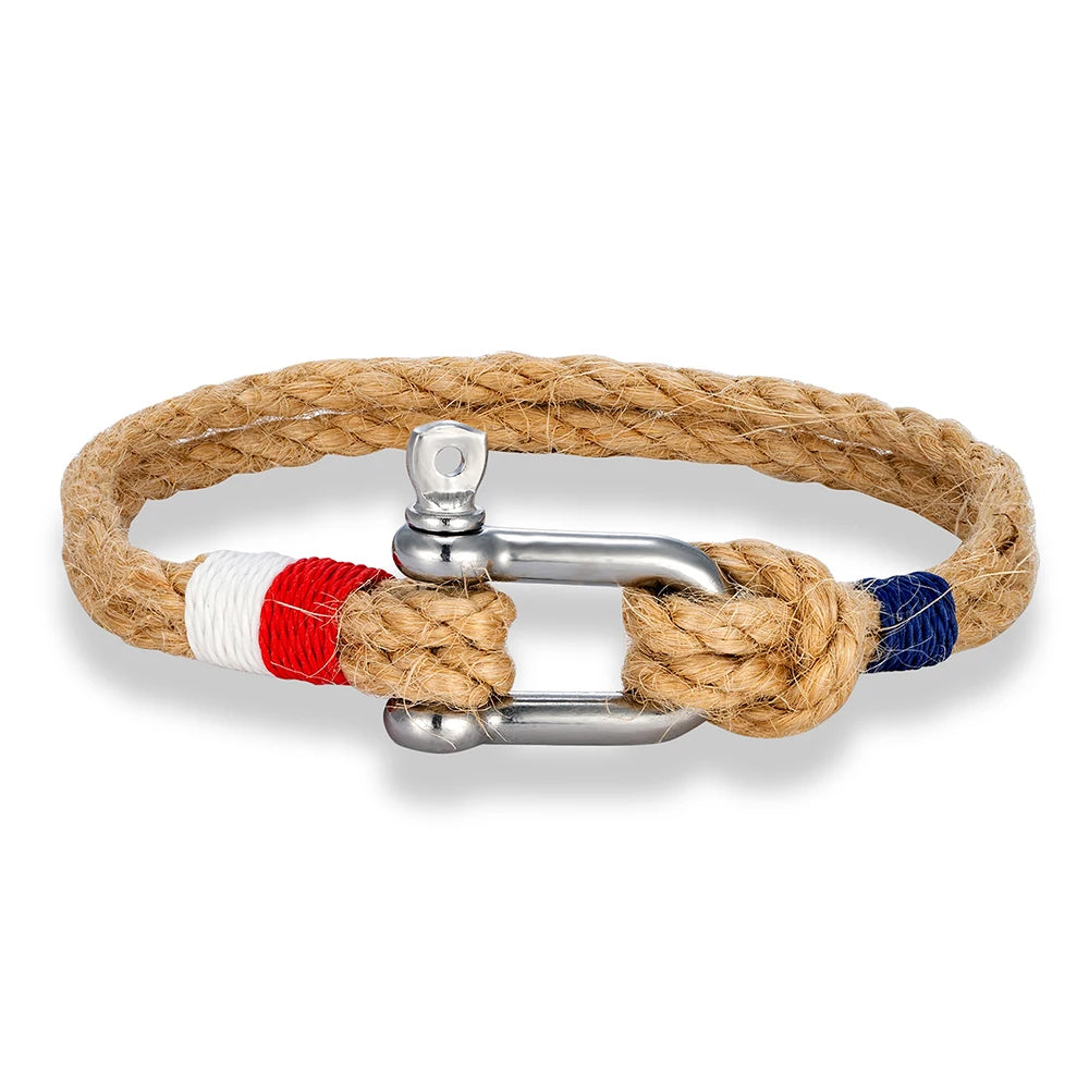 Double-Strand Rope Bracelet – Screw-Pin Shackle, 8 Styles