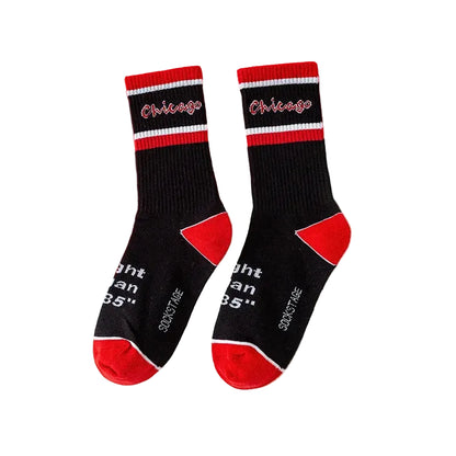 Crew Socks – Lettering & Solid Styles, Cotton Blend