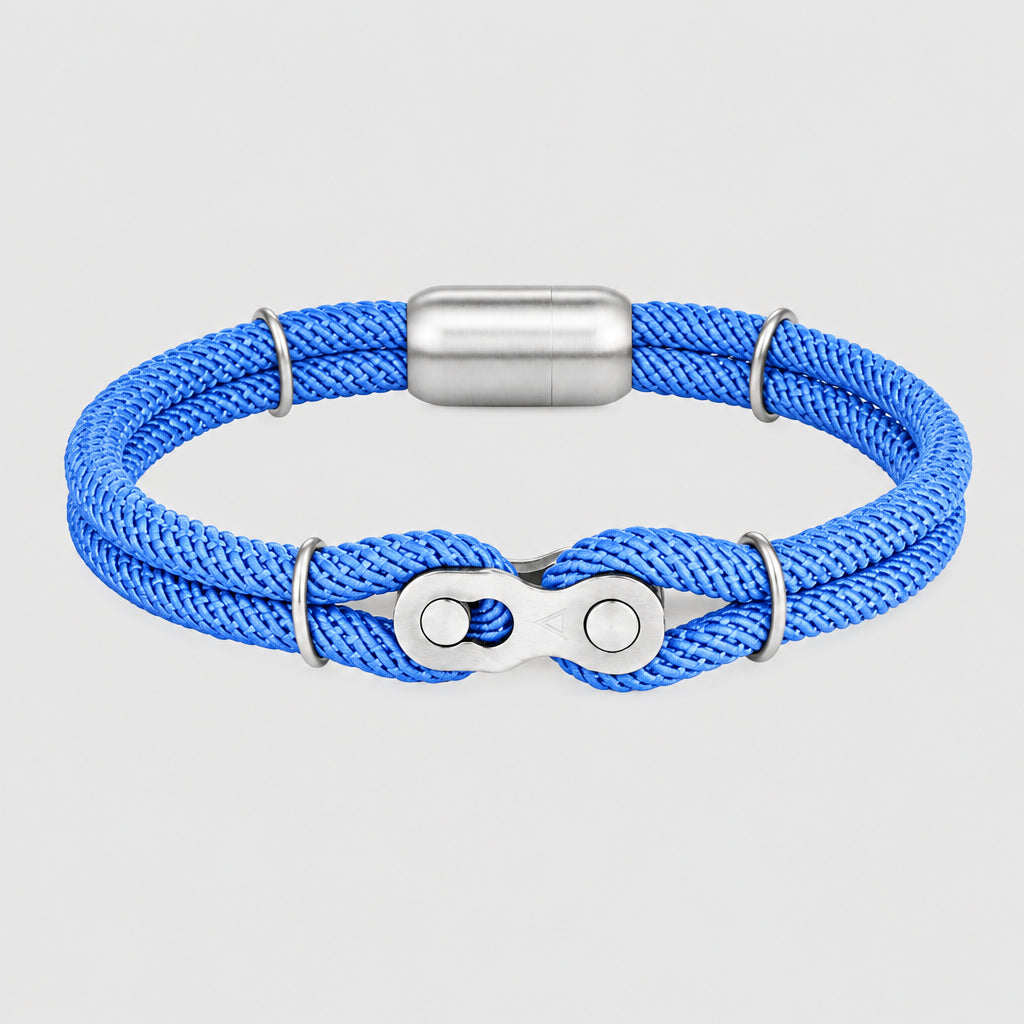 Biker Chain Magnetic Bracelet Rugged Rope & Rock Style deideas