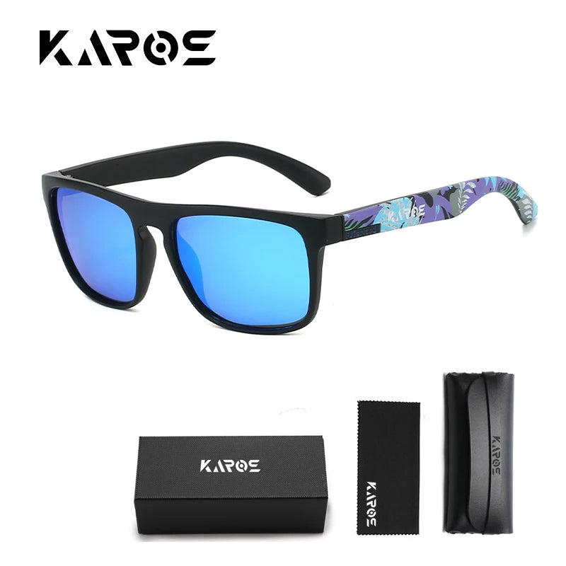Rectangular Sunglasses with Case – Printed Frames, 10 Options