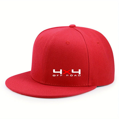 Solid Color Snapback Hat Flat Brim, Adjustable, Unisex