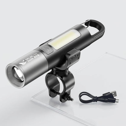 Waterproof USB Rechargeable LED Flashlight with Bicycle Stand deideas
