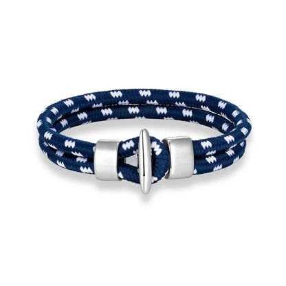 Patterned Rope Bracelet – Toggle Clasp, 17–23 cm