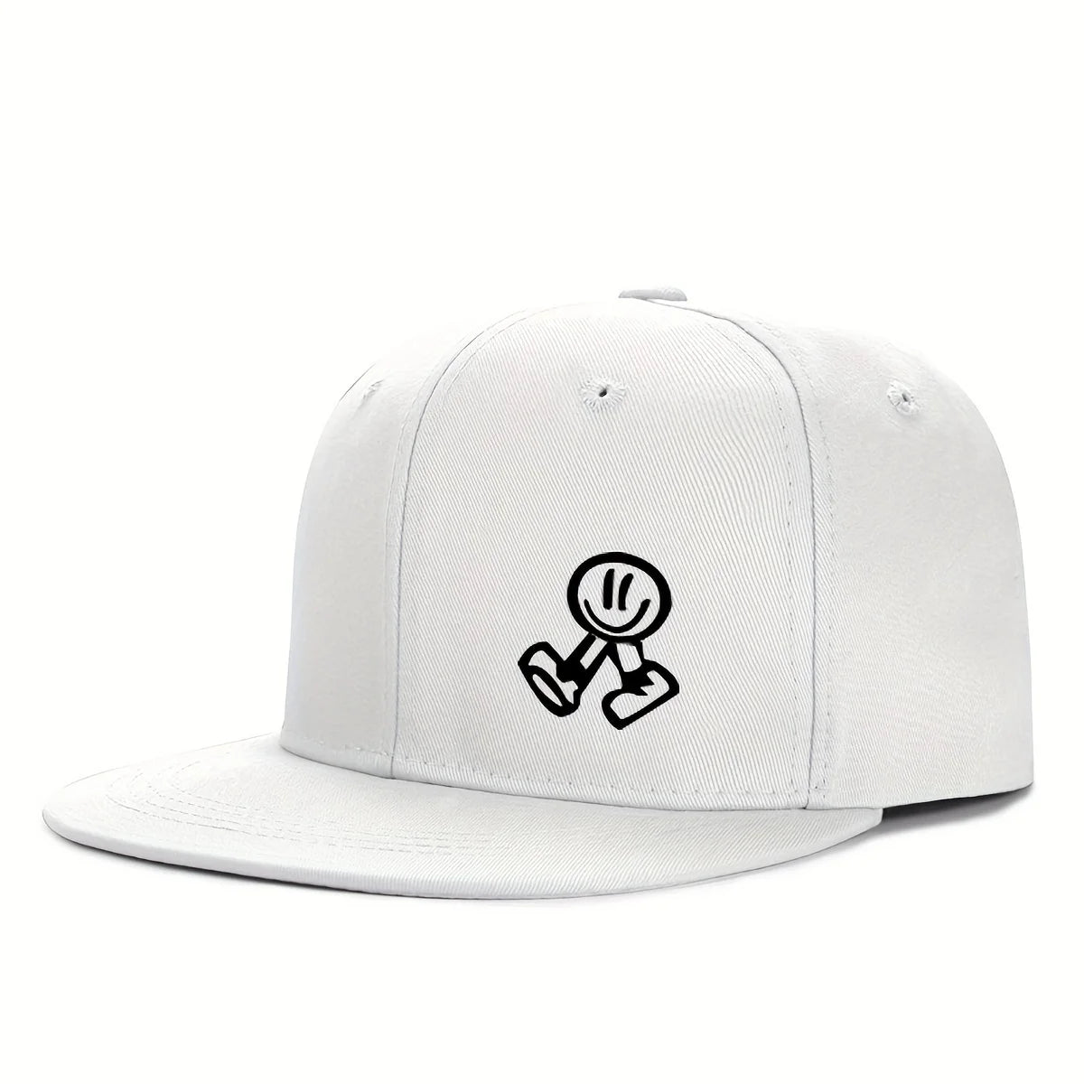 Smiling Character Flat-Brim Cap – Horizon, 16 Colors