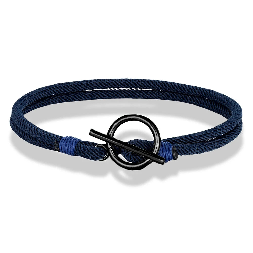 Stylish Rope Bracelet Nautical Design with Stainless Steel OT Buckle deideas