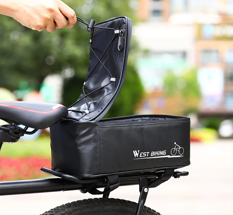 Bike Rear Rack Bag – West Biking 4L, Black, Rain Cover