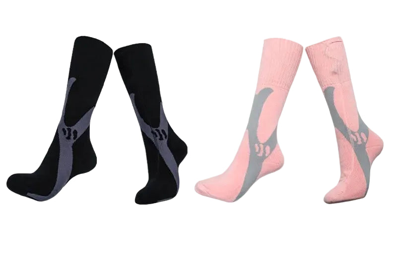 Rechargeable Heated Socks – Black or Pink, One Pair