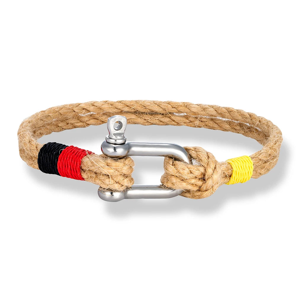 Double-Strand Rope Bracelet – Screw-Pin Shackle, 8 Styles
