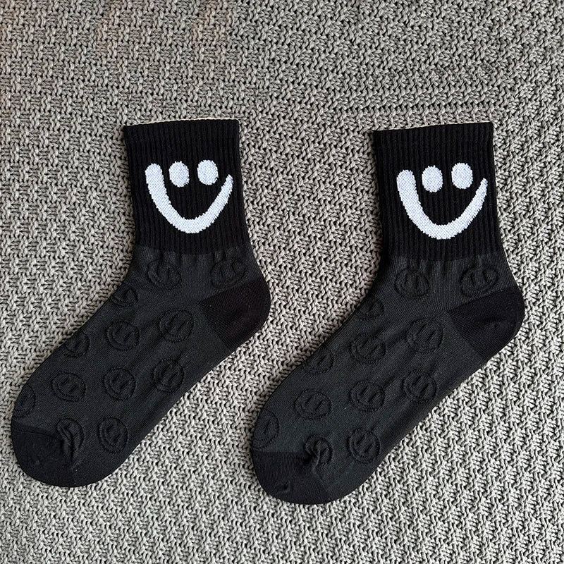 Smiley Face Socks 3-Pack – Textured Knit Gift Box