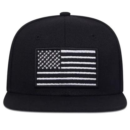 American Flag Embroidery Baseball Cap Hip-Hop Style, Adjustable, Unisex