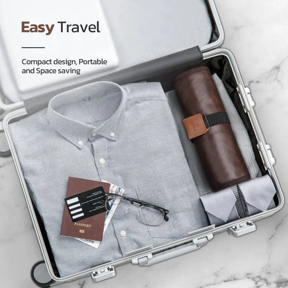PU Leather Toiletry Bag – Roll-Up Travel Organizer