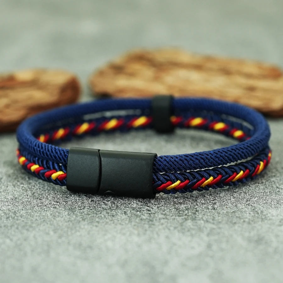 Double-Strand Rope Bracelet – Black Clasp, 3 Sizes