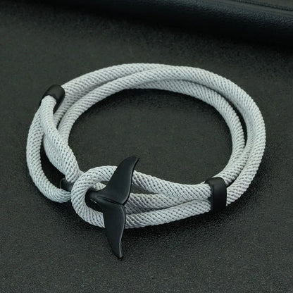Whale Tail Rope Bracelet – Double Cord, 11 Colors