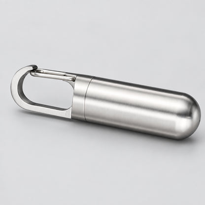 Pill Keychain Container – Screw-Top Capsule, 3 Sizes