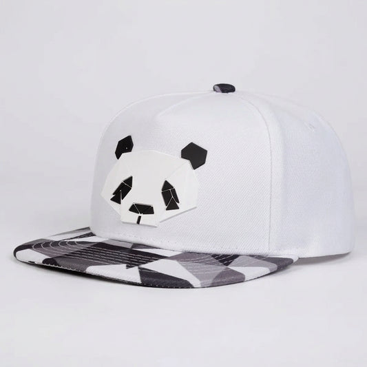 Geometric Panda Cap – Flat Camo Brim, 3 Colors