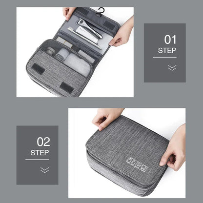 Hanging Toiletry Bag – Fold-Out Organizer, 3 Colors