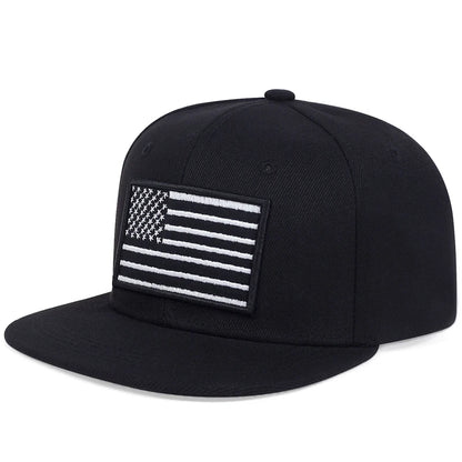 American Flag Embroidery Baseball Cap Hip-Hop Style, Adjustable, Unisex