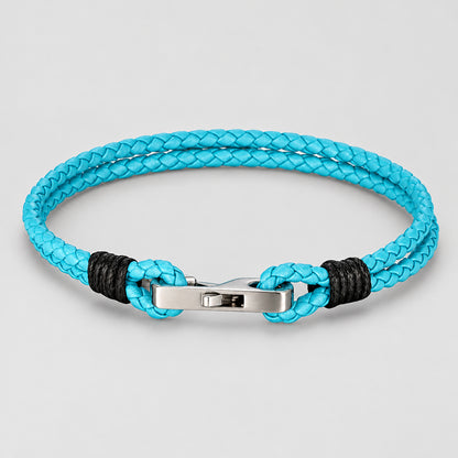 Leather Cord Bracelet – 3 mm, Square Magnetic Clasp