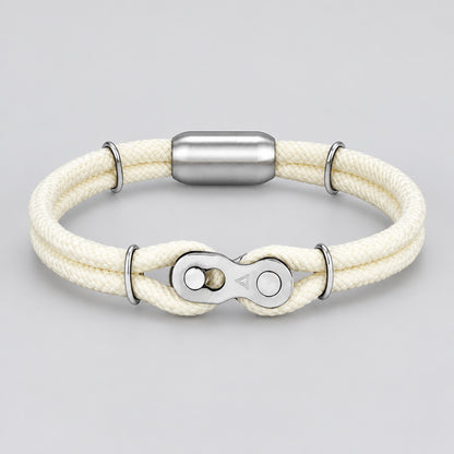 Biker Chain Magnetic Bracelet Rugged Rope & Rock Style deideas
