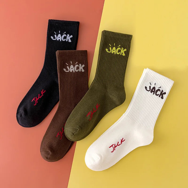 Jack Portrait Crew Socks – Unisex Cotton Blend Streetwear