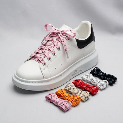 Bandana Graphic Flat Shoelaces – 8 mm, 70–200 cm