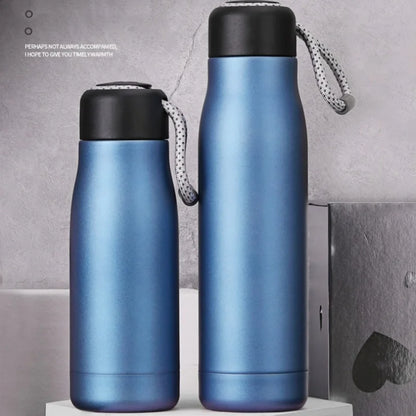 Stainless Steel Thermos Bottle – Carry Loop, 5 Colors