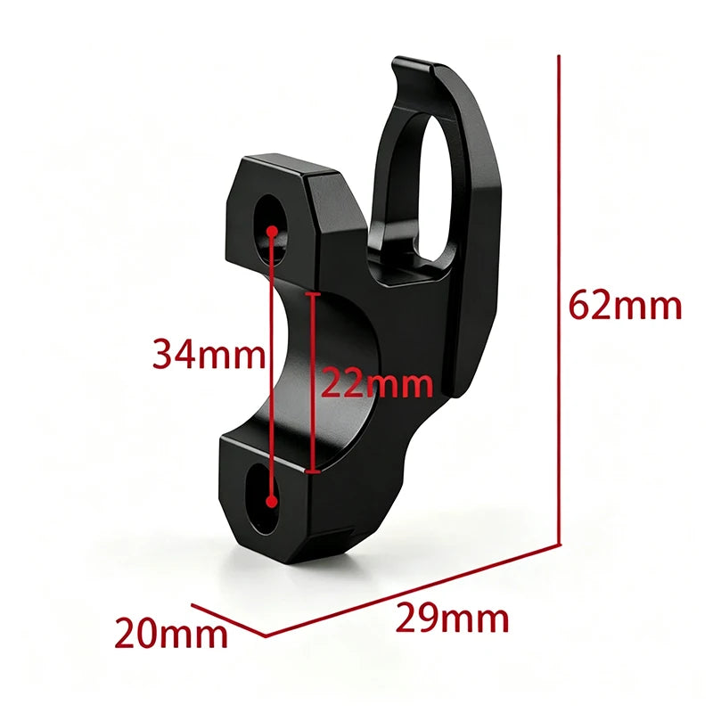 Motorcycle Helmet & Bag Hook – Clamp Mount, 5 Colors
