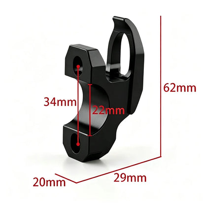 Motorcycle Helmet & Bag Hook – Clamp Mount, 5 Colors