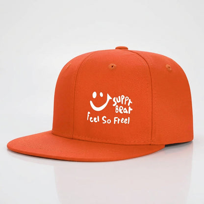 Smile Graphic Flat-Brim Cap – Breathe, 16 Colors