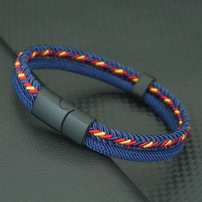 Double-Strand Rope Bracelet – Black Clasp, 3 Sizes