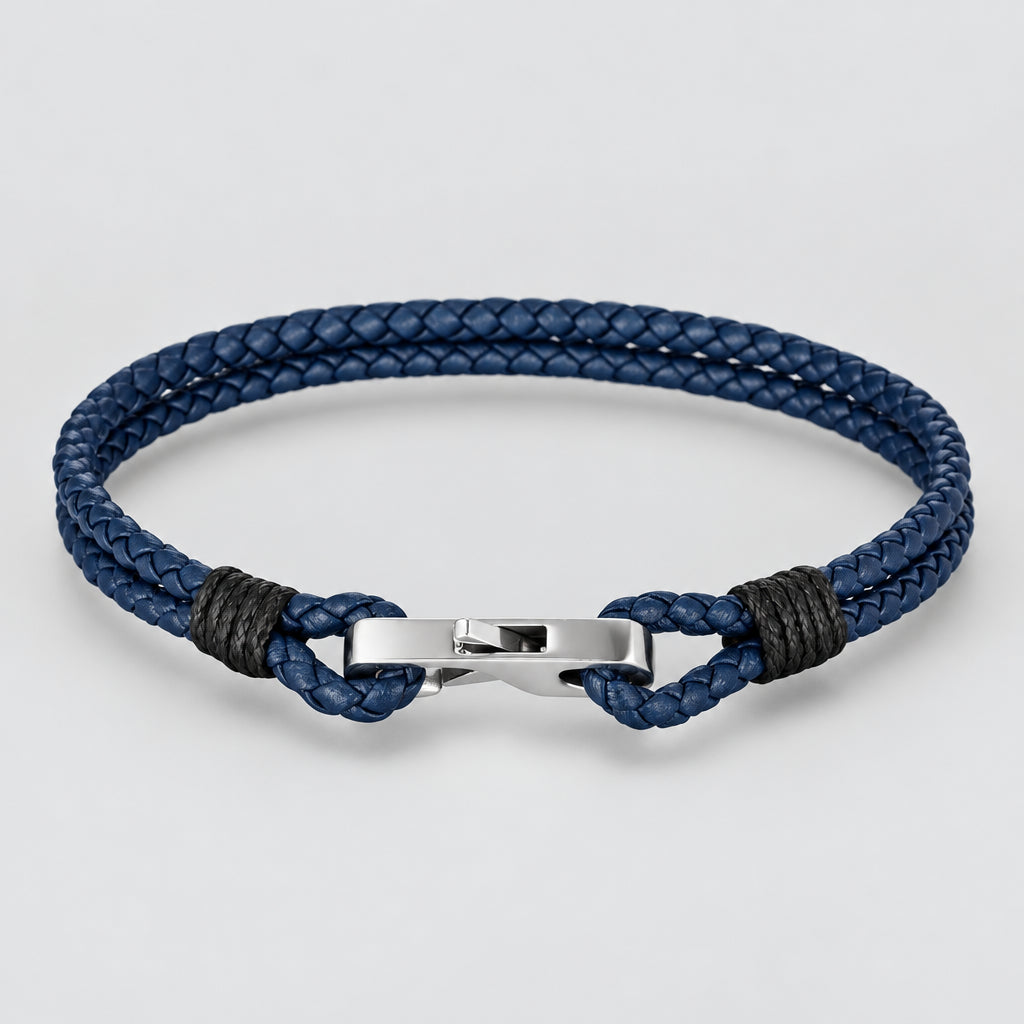 Leather Cord Bracelet – 3 mm, Square Magnetic Clasp