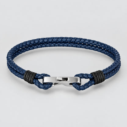 Leather Cord Bracelet – 3 mm, Square Magnetic Clasp