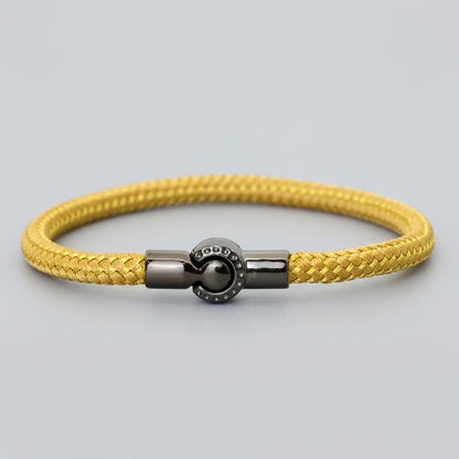 Outdoor Sports Cycling Mens Rope Bracelet Black Magnet Buckle Wrap Bangle Pulseira Corda Masculina Pulceras Hombres Elegante deideas