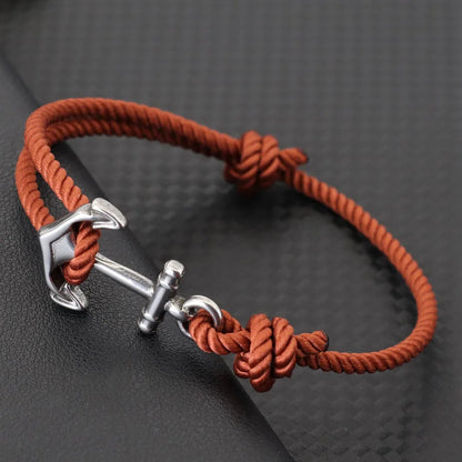Anchor Rope Bracelet – Adjustable, 3 mm, 7 Colors