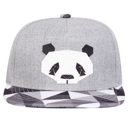Geometric Panda Cap – Flat Camo Brim, 3 Colors