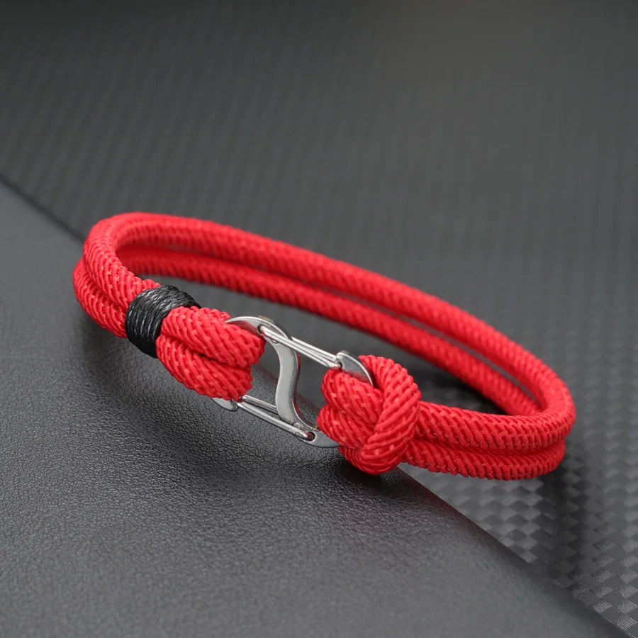 Fashion Rope Bracelet Men 6 Colors S Buckle Outdoor Survival Rescue Braslet Leisure Versatile Accessories Pulseria Hombre Joias deideas