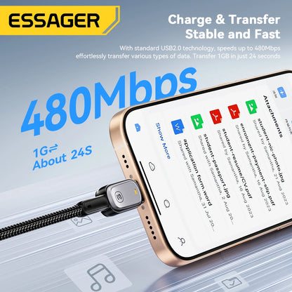 USB-C Cable with Charging Indicator – 60W or 100W