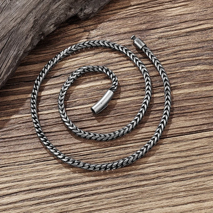 Cuban Link Chain Necklace - Stainless Steel, 6mm, 4 Lengths, Men